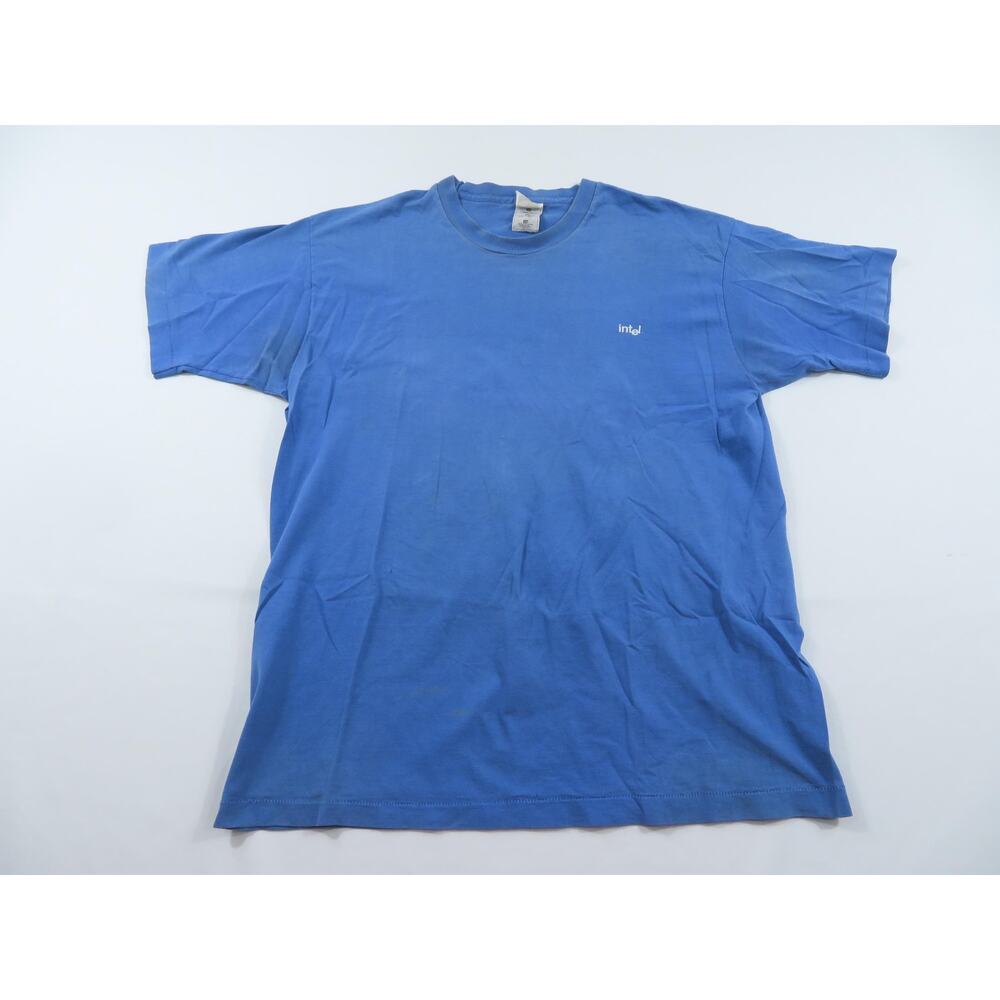 Intel T-shirt, Blue Sz XL Vintage 1990s